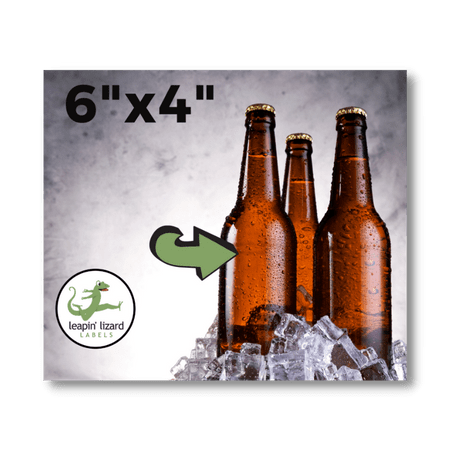 Beer bottles showing placement for 6